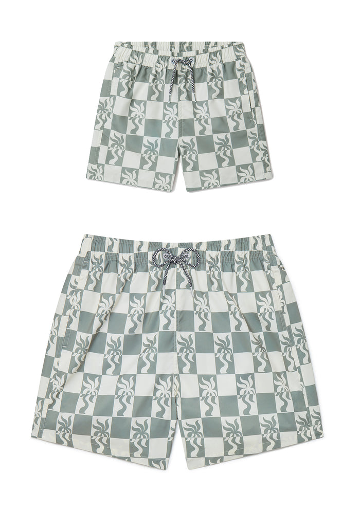 Clara Palm Swim Shorts - Father & Son Set