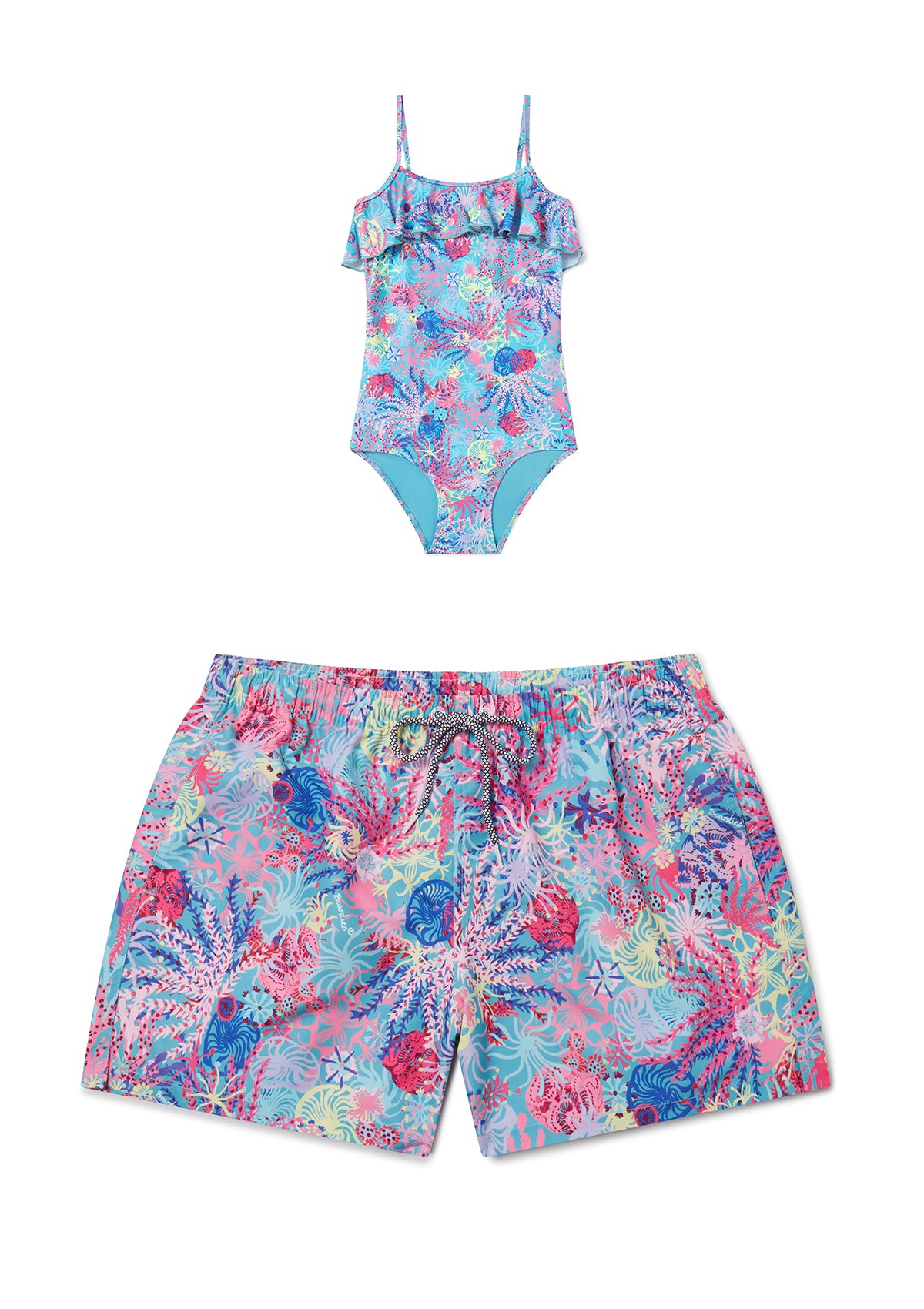 Coral Older Girls Swimsuit - Mother & Daughter Set