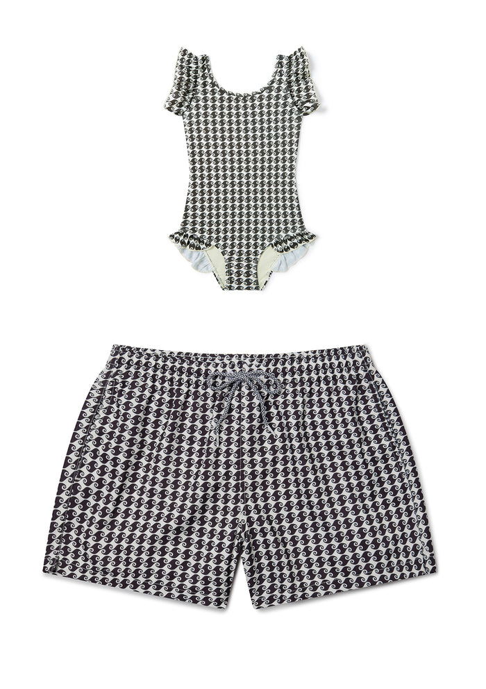 Sea Hound Little Girls Swimsuit - Mother & Daughter Set