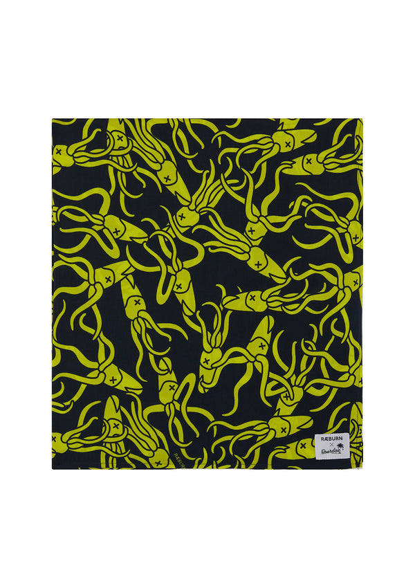 Boardies® X Raeburn Squid Yellow Hammam Towel Flat Lay