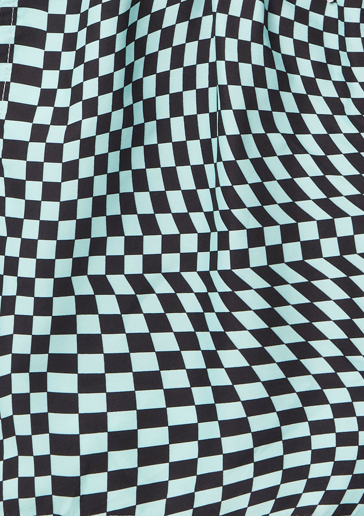 Warped Check Teal
