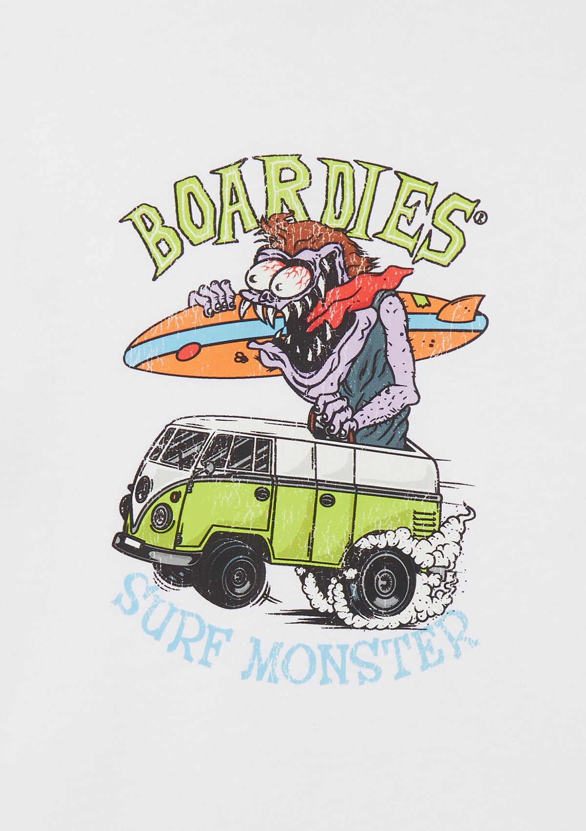 Surf Monster White Kids T-Shirt