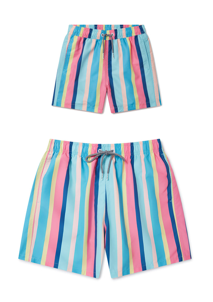 Cake Stripe Swim Shorts - Father & Son Set