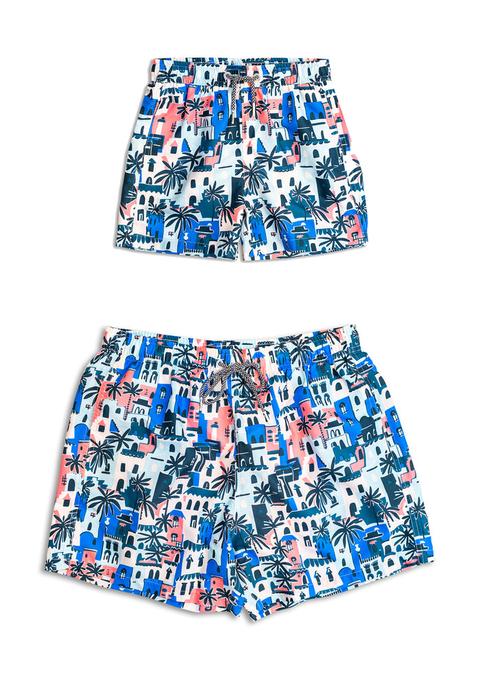 Vacay Villas Swim Shorts - Father & Son Set