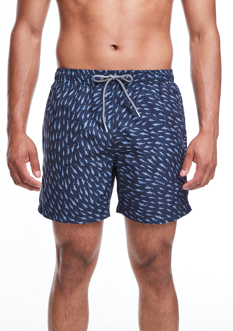 Boardies® X Raeburn Sharks Grey Mid Shorts Front