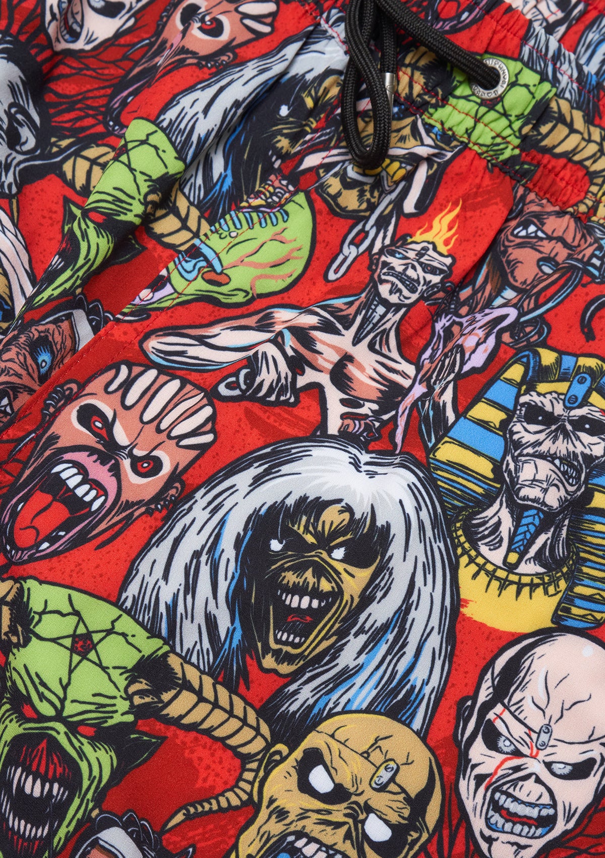 Boardies® X Iron Maiden Ed Heads Print Close Up