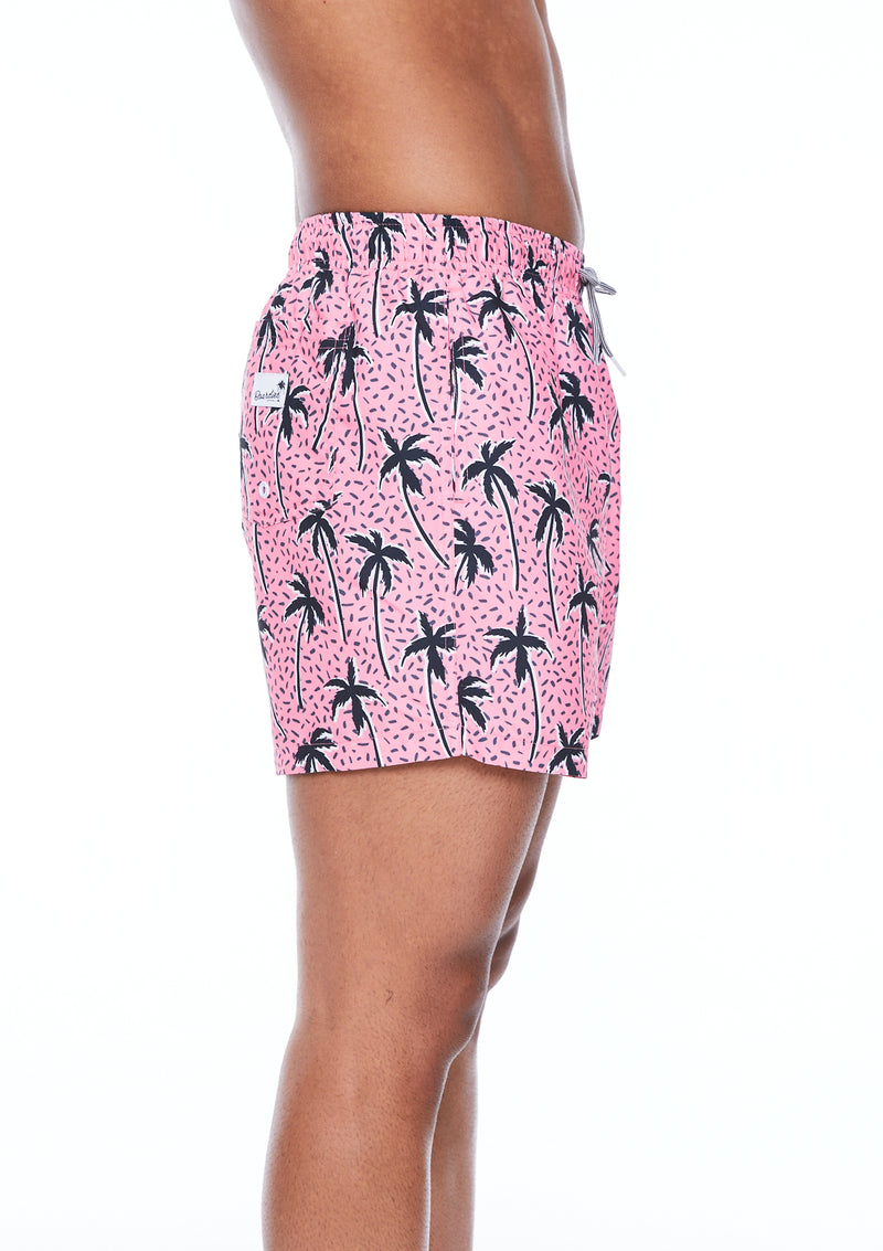 Boardies® Flair Palm Pink Mid Length Swim Shorts
