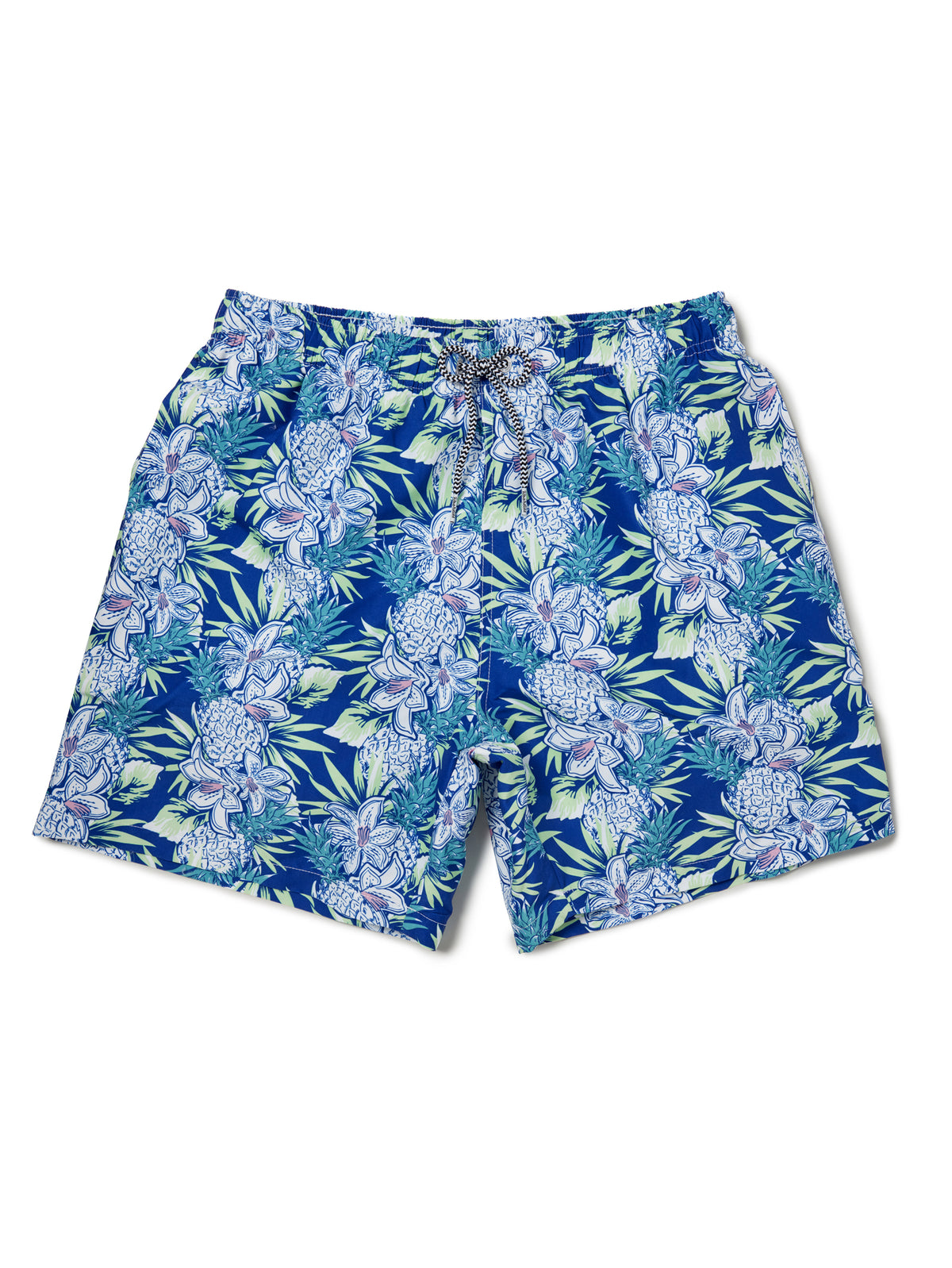 Boardies Aloha Navy Mid Shorts Front