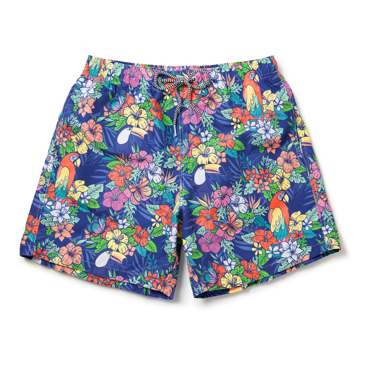 Boardies® Jungle Mid Shorts Flat Lay