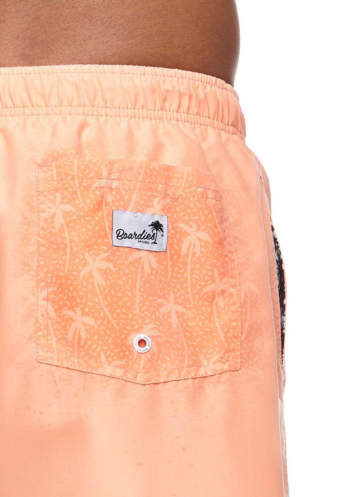 Boardies® Peach Water Reactive Mid Shorts Pocket Palm Trees