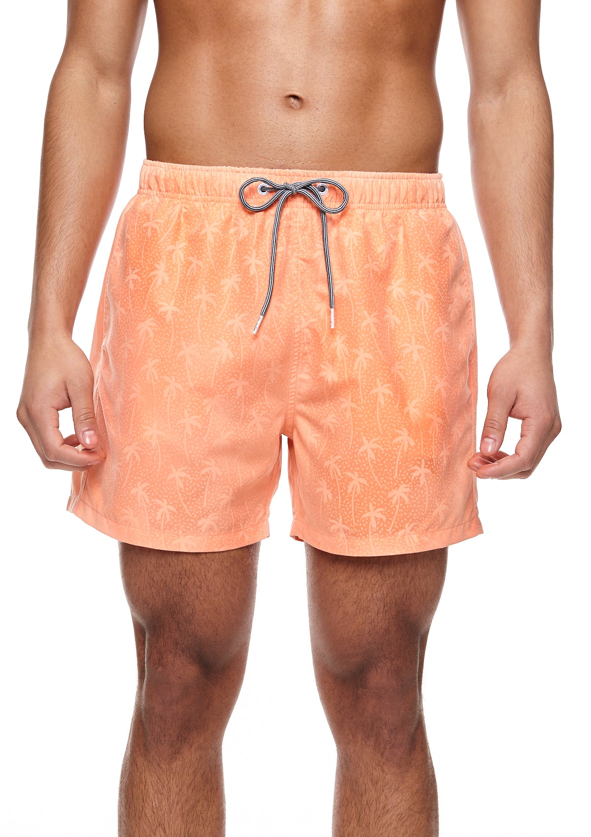 Boardies® Peach Water Reactive Palm Tree Mid Shorts Front