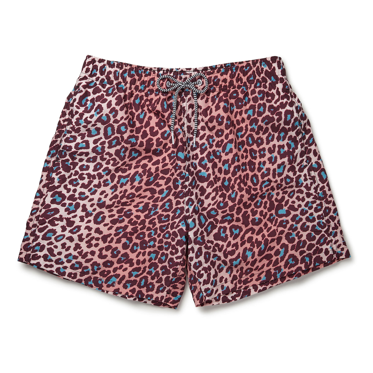 Boardies® Leopard Mid Shorts Flat Lay Front