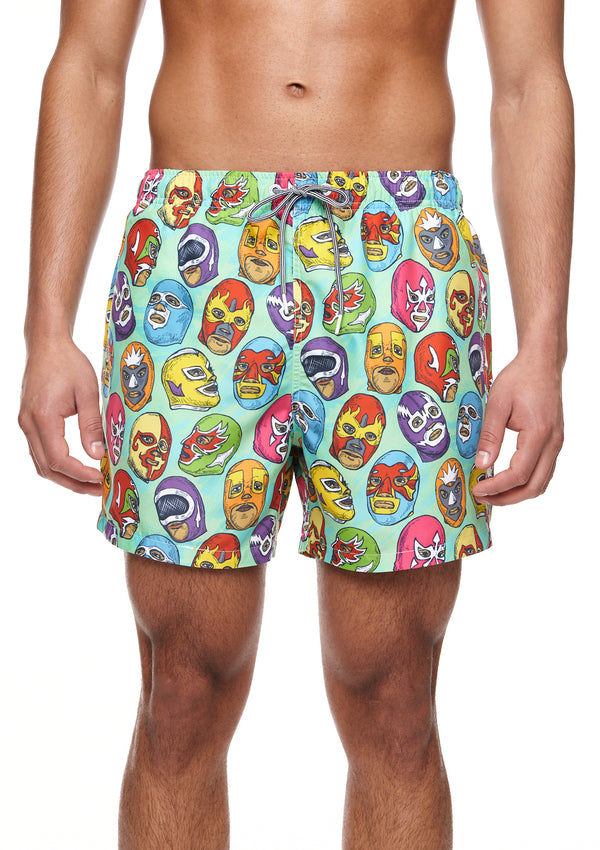 Boardies® Mexican Masks Mid Shorts Front