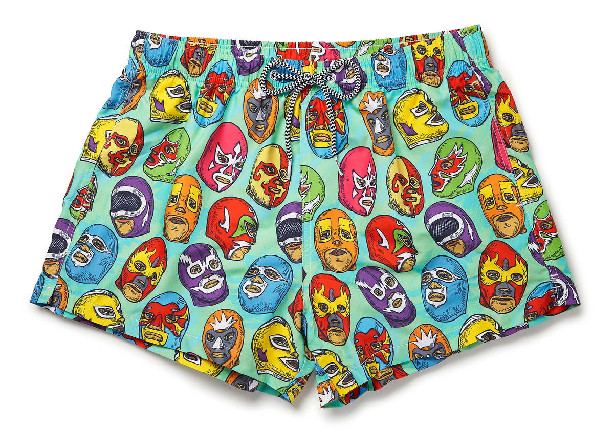Boardies® Mexican Masks II Shortie Shorts Flat Lay Front