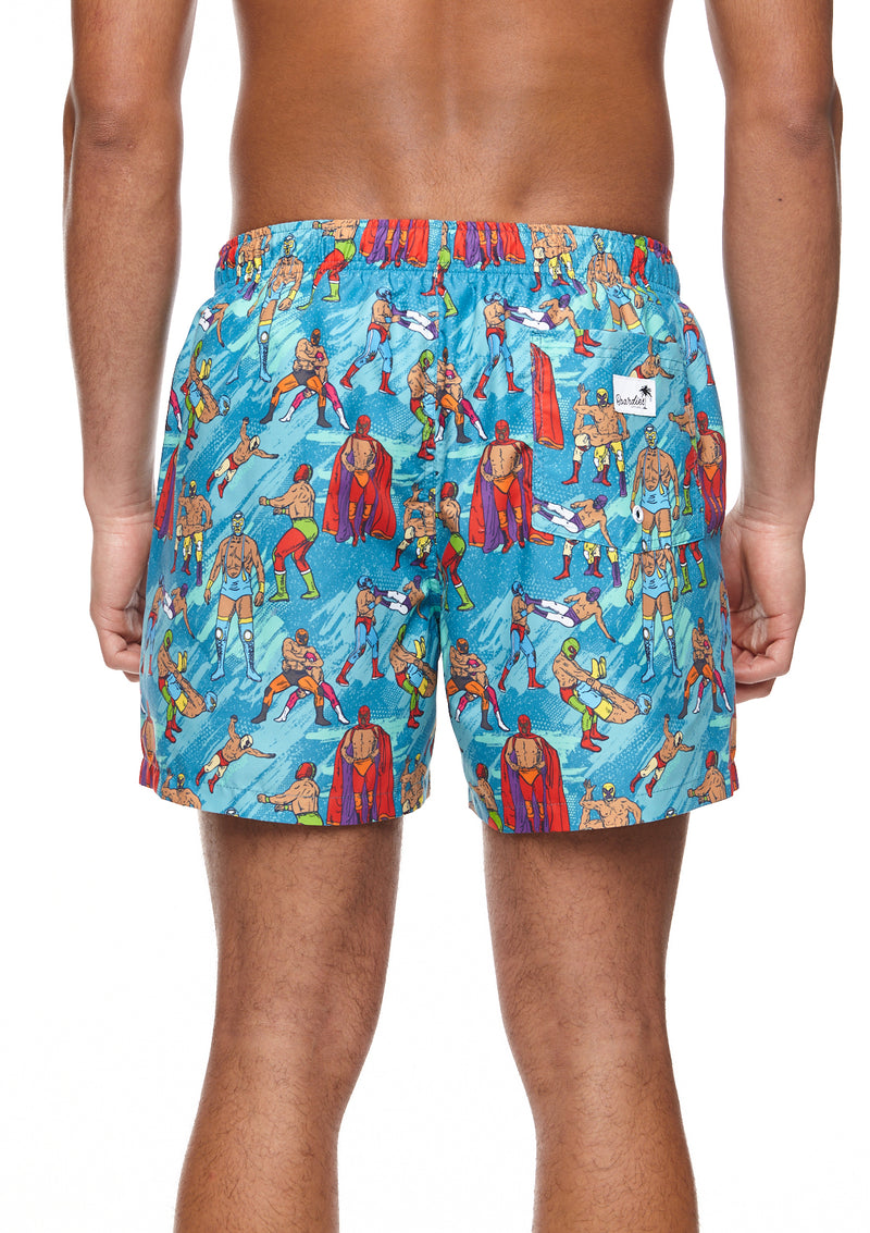 Boardies® Mexican Wrestlers Mid Shorts Back