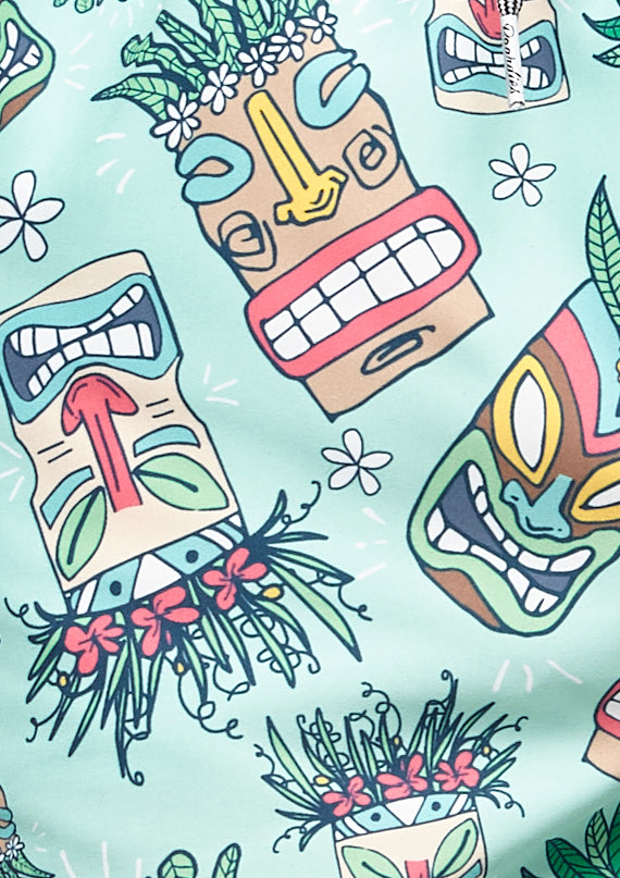 Boardies® Kids Tiki Masks Print Detail Close Up