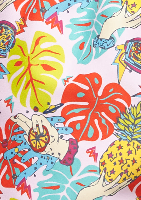Boardies® Hand Plant Mid Shorts Print Detail