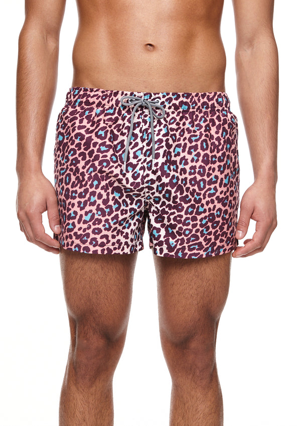 Boardies® Leopard II Shortie Shorts Front