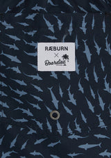 Boardies® X Raeburn Sharks Grey Shorts Pocket and Logo Detailing