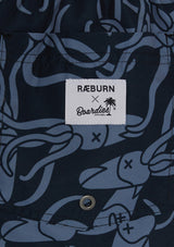 Boardies® X Raeburn Squid Grey Shorts Pocket Detail