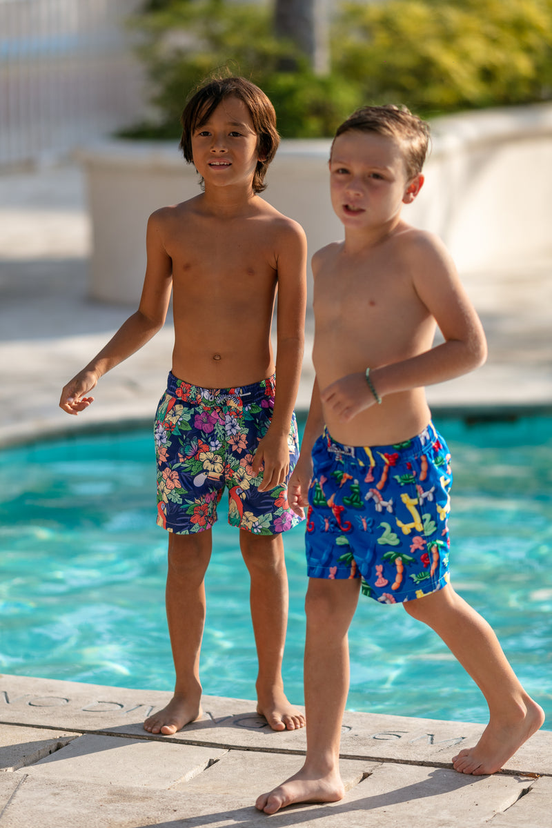 Boardies® Kids Jungle and Balloon Animals Swim Shorts