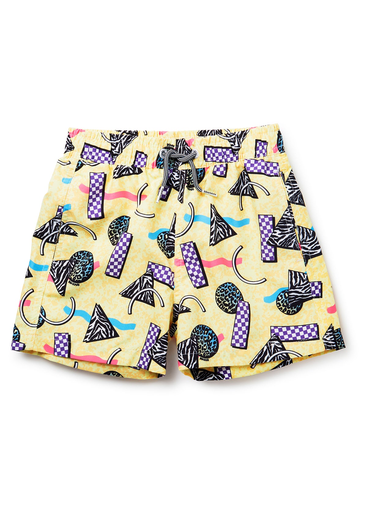 Boardies® Kids Pool Tiles Swim Shorts Flat Lay Front