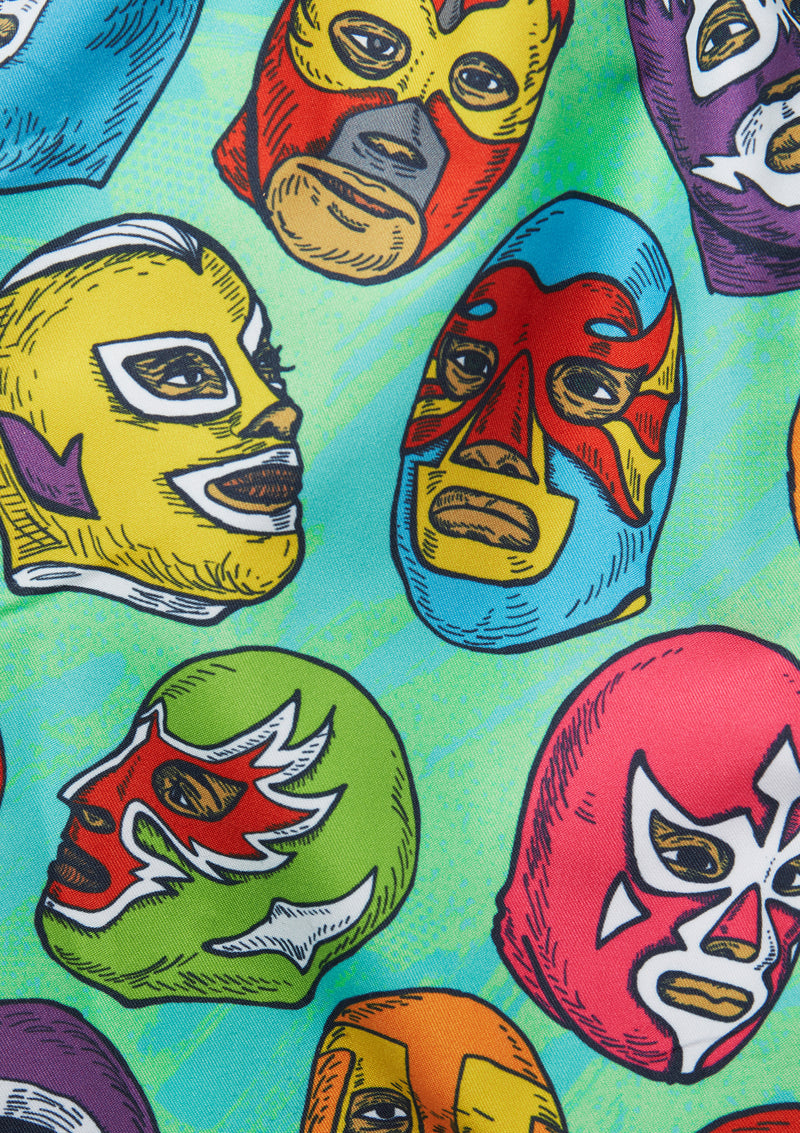 Boardies® Kids Mexican Masks Print Detail Close Up