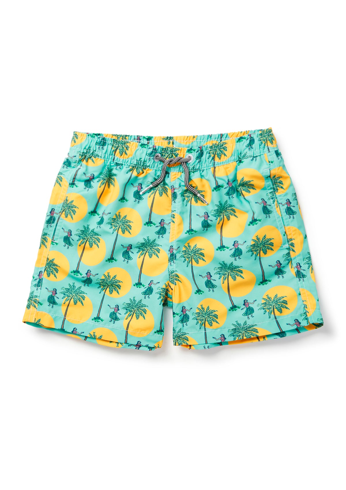 Boardies® Kids Hula Hula Swim Shorts Flat Lay Front