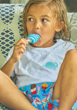 Boardies® Kids Ice Creams Swim Shorts in Action