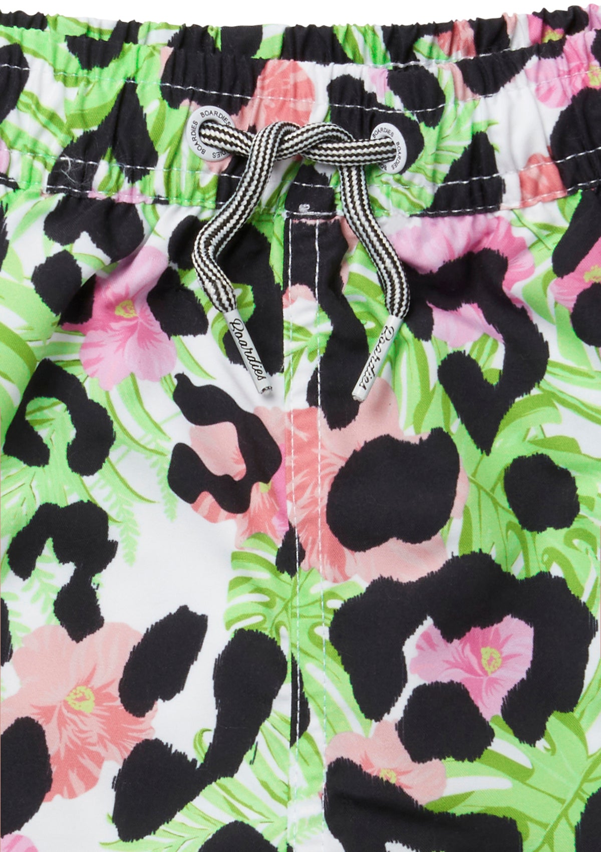 Boardies® Kids Tropical Cheetah Bright Print Close Up