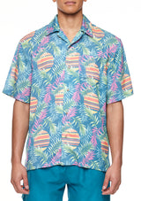 Boardies® Rising Palm Button Shirt Front