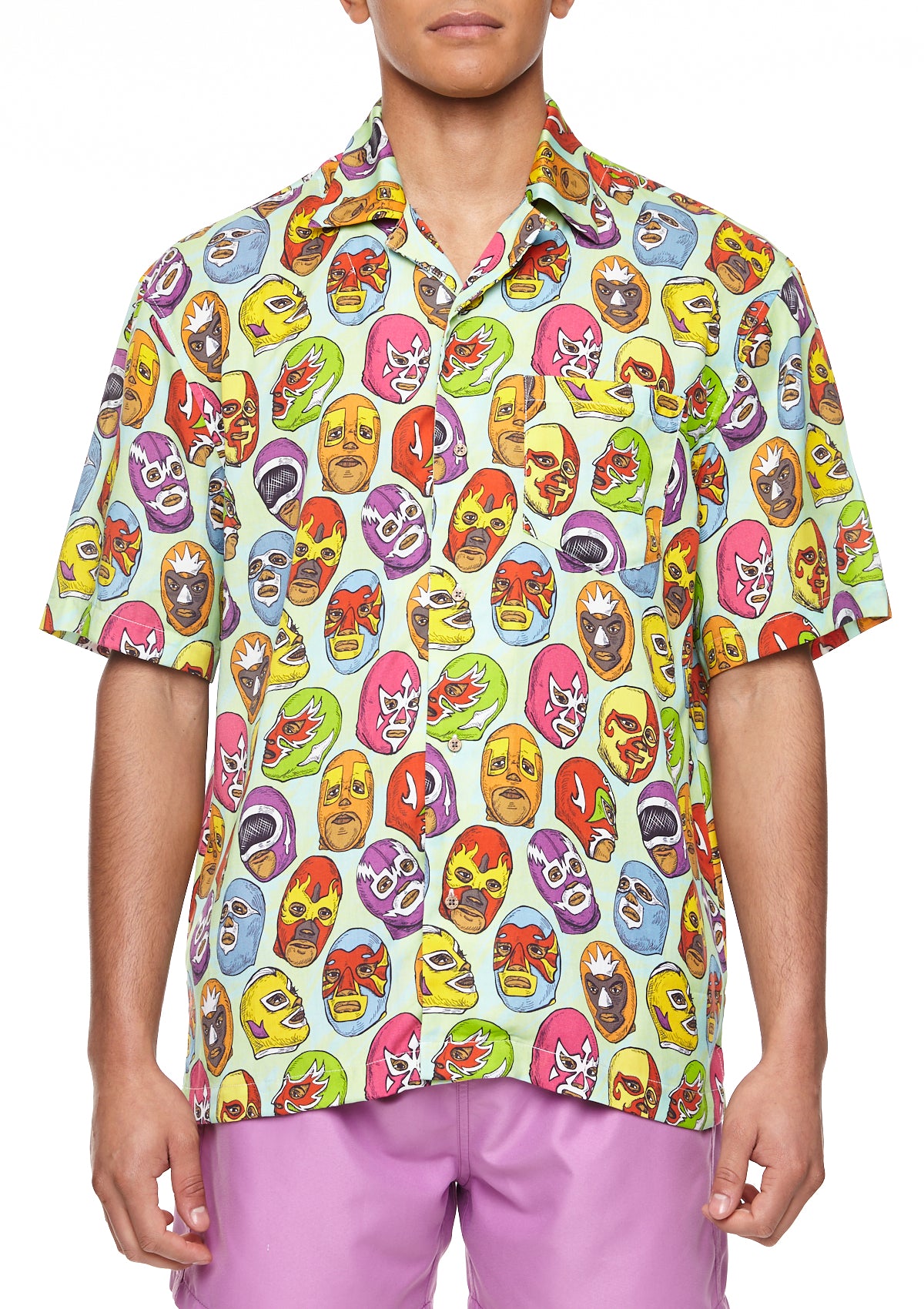 Boardies® Mexican Masks Button Shirt Front