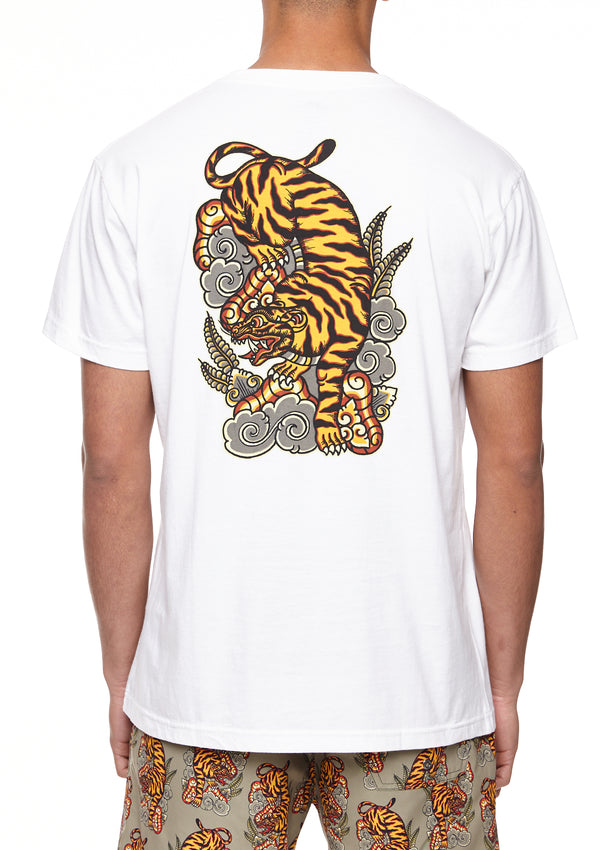 Boardies Bali Tiger Crew Neck T-Shirt Back Graphic Print