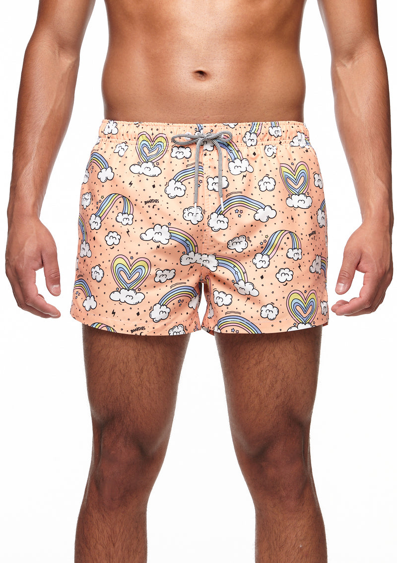 Boardies® Rainbows and Unicorns Shortie Shorts Front