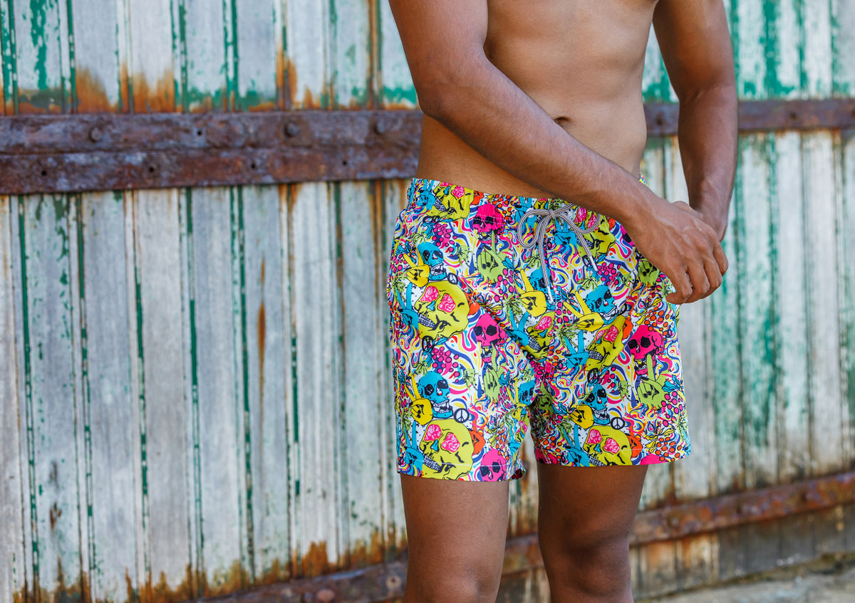 Boardies® Skull Grillz Mid Shorts Front 