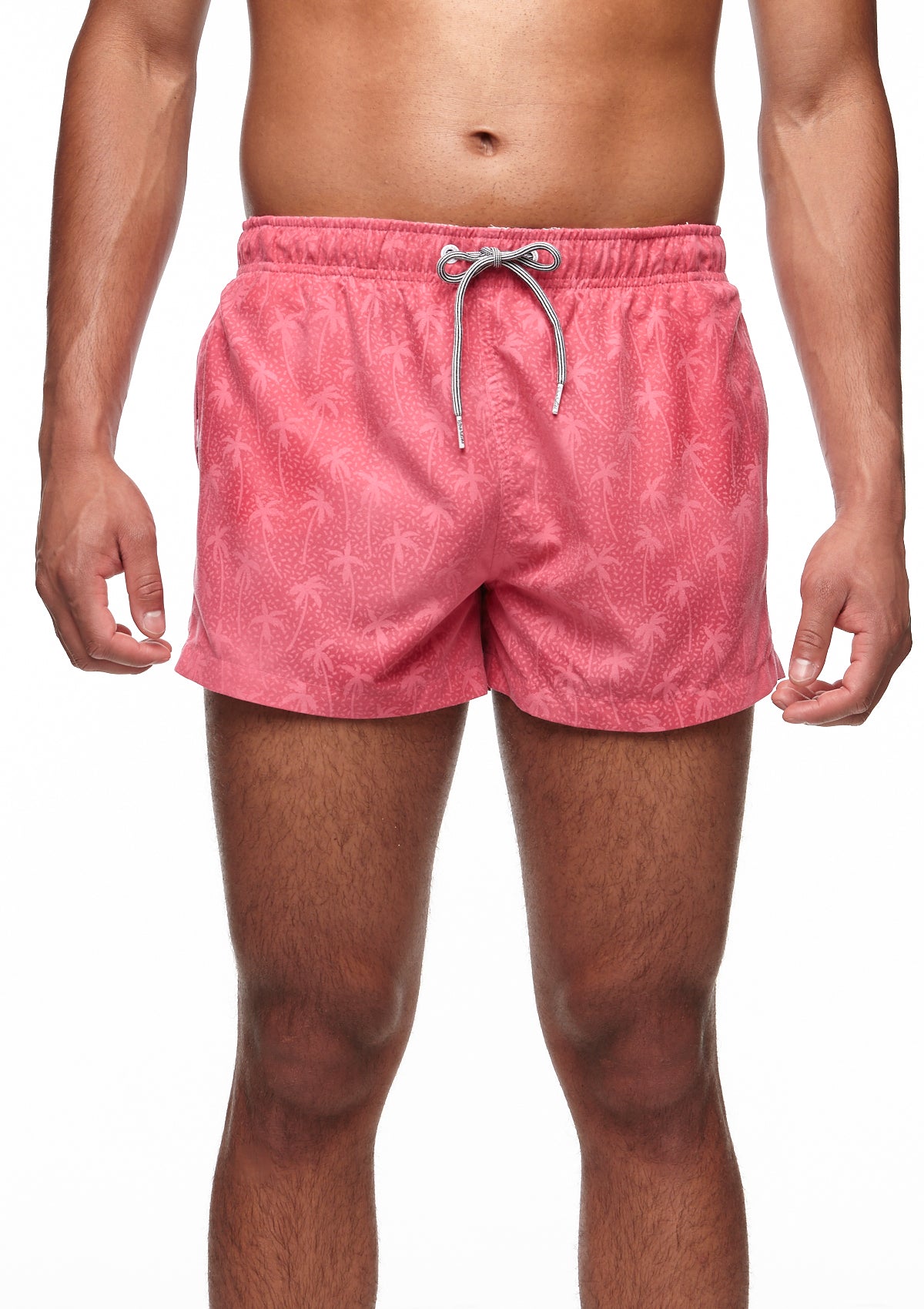 Boardies® Rose Pink Water Reactive Palm Tree Shortie Shorts Front