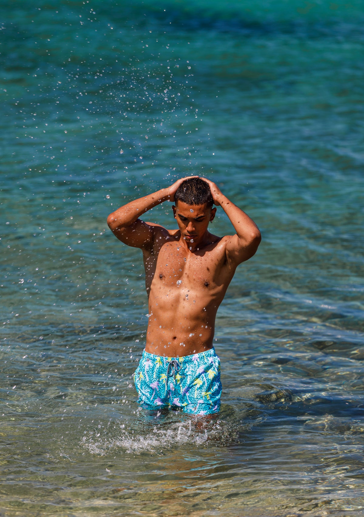 Boardies® Flair Palm III Shortie Shorts Sea View 