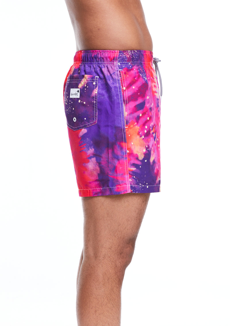 Boardies® SS22 Water Reactive Bright Tie Dye Mid Length Swim Shorts