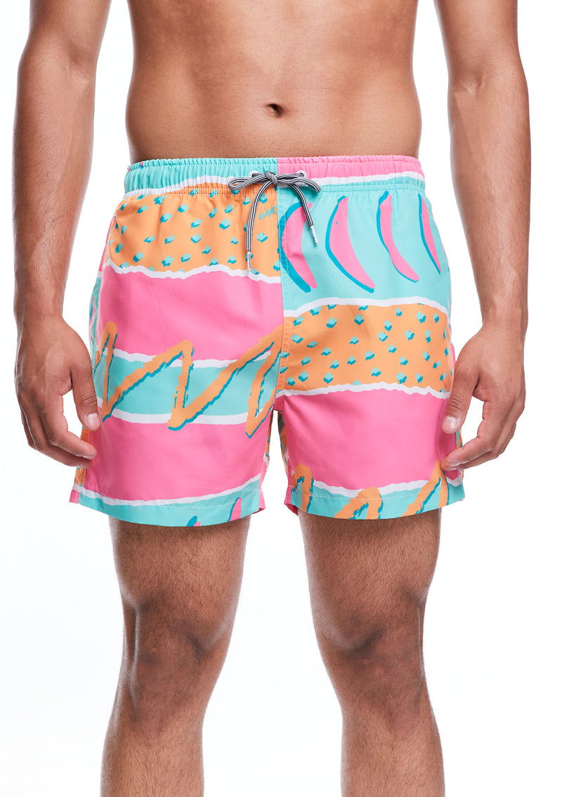 Boardies® Fresh Prince Orange Mid Length Swim Shorts