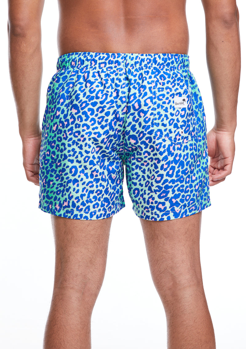 Boardies® SS22 Lime Leopard Mid Length Swim Shorts