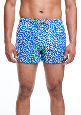 Boardies® SS22 Lime Leopard Shortie Swim Shorts