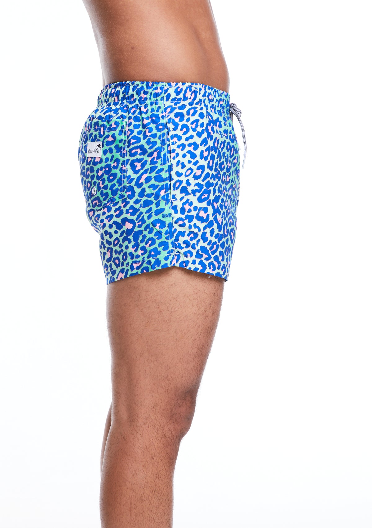 Boardies® SS22 Lime Leopard Shortie Swim Shorts
