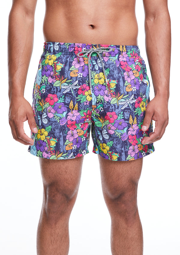 Boardies® SS22 Night Jungle Mid Length Swim Shorts