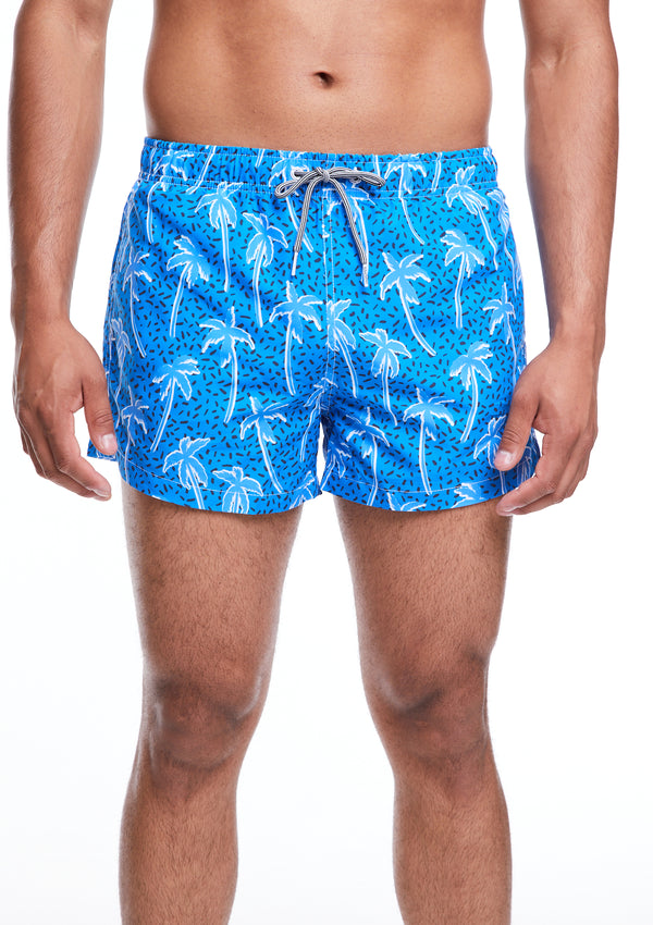 Boardies® SS22 Flair Palm Blue Shortie Swim Shorts
