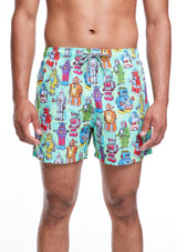 Boardies® Robots II Mid Length Swim Shorts