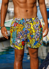 Boardies Bebar Mid Shorts Front Sea View