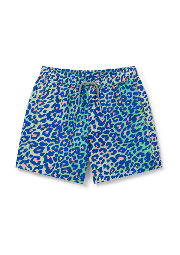 Boardies® SS22 Kids Lime Leopard Swim Shorts