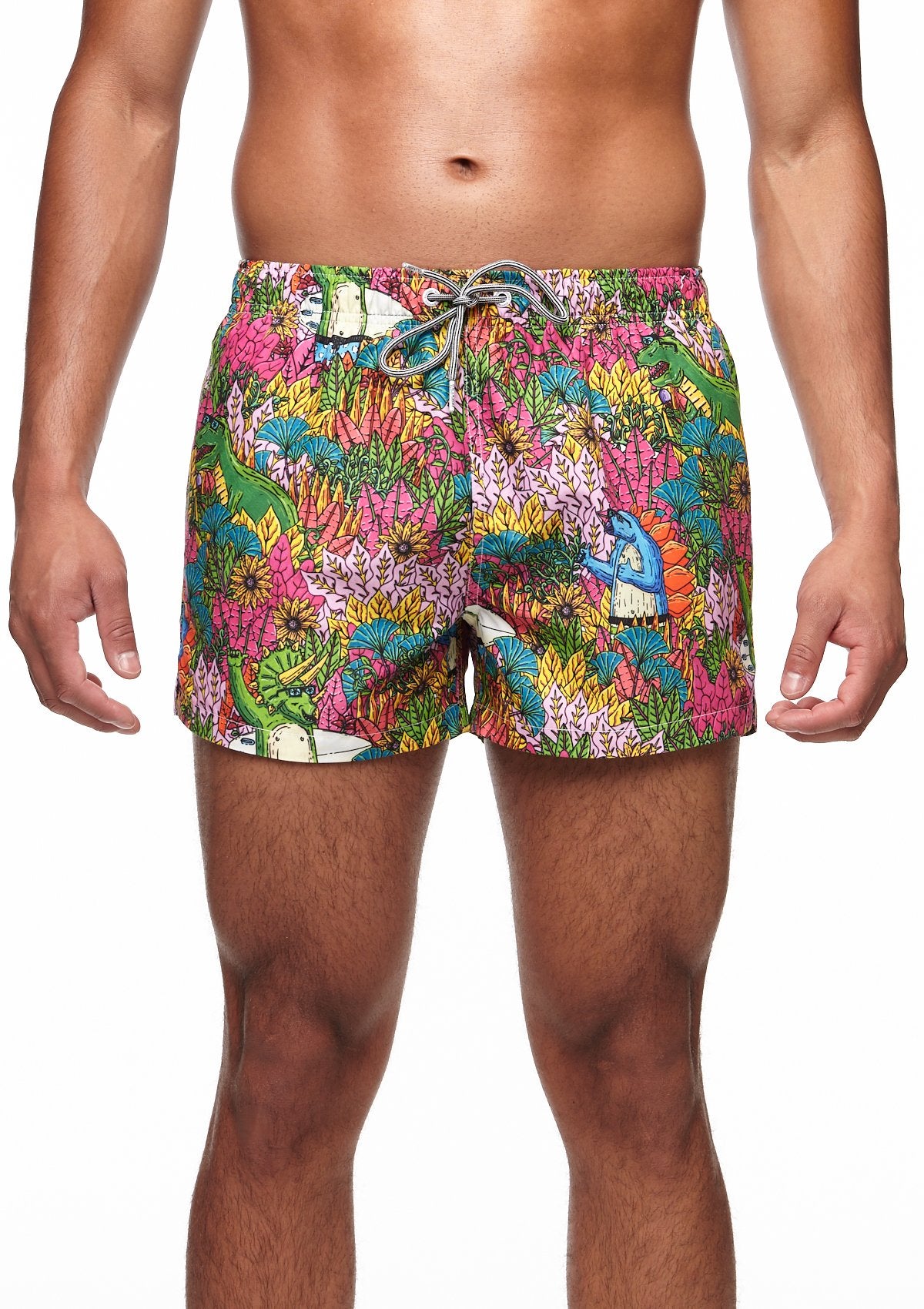 Boardies® Mulga Dinosaur Shortie Shorts Front