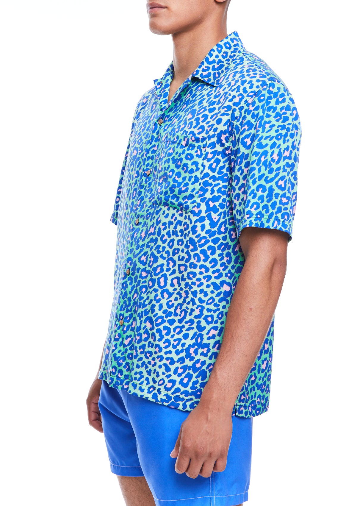 Boardies® SS22 Lime Leopard Short Sleeve Shirt
