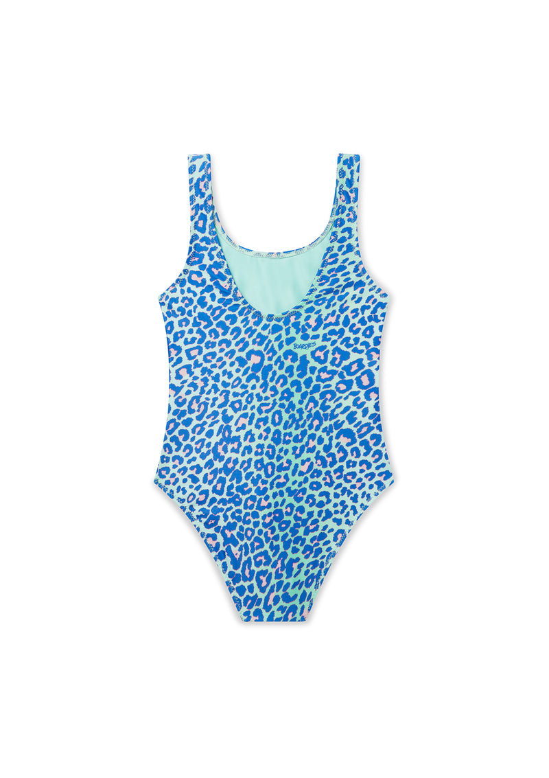 Boardies® Kids Little Girls Lime Leopard Classic Swimsuit